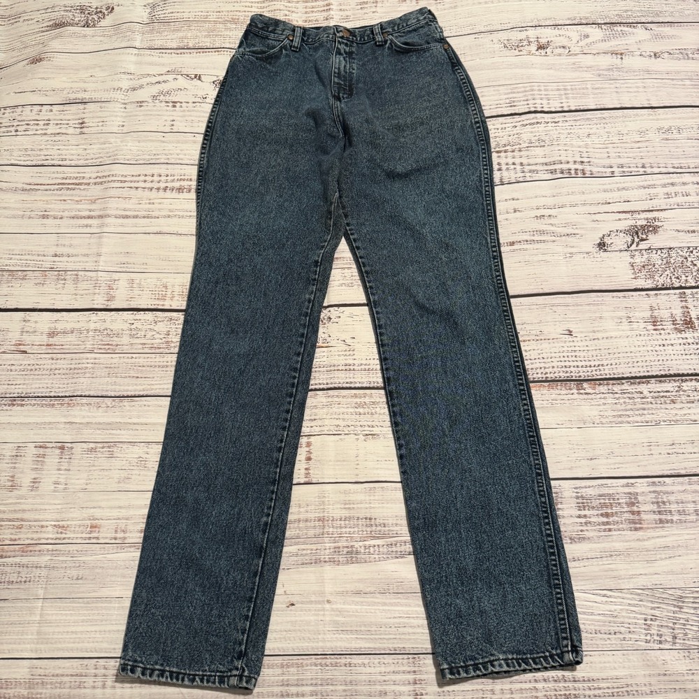 Vintage Wrangler Blue Denim Jeans Pants Made In USA Cotton 1970's Men's 29x34